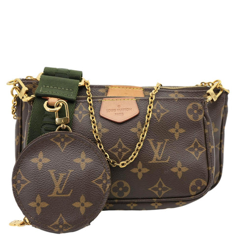 LOUIS VUITTON Multi Pochette Accessoires Monogram Canvas Crossbody Bag Brown