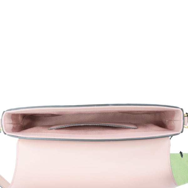 GUCCI Super Mini GG Embossed Leather Shoulder Bag Pink 772794