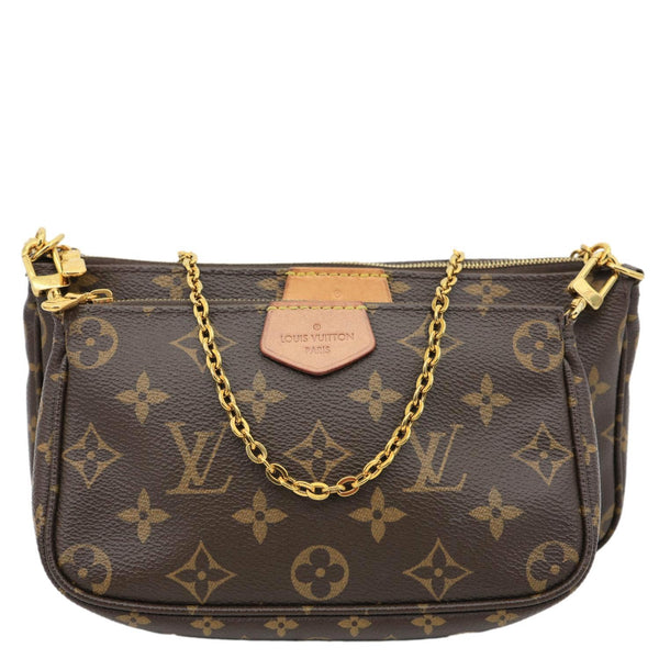 LOUIS VUITTON Multi Pochette Accessoires Monogram Canvas Crossbody Bag Brown