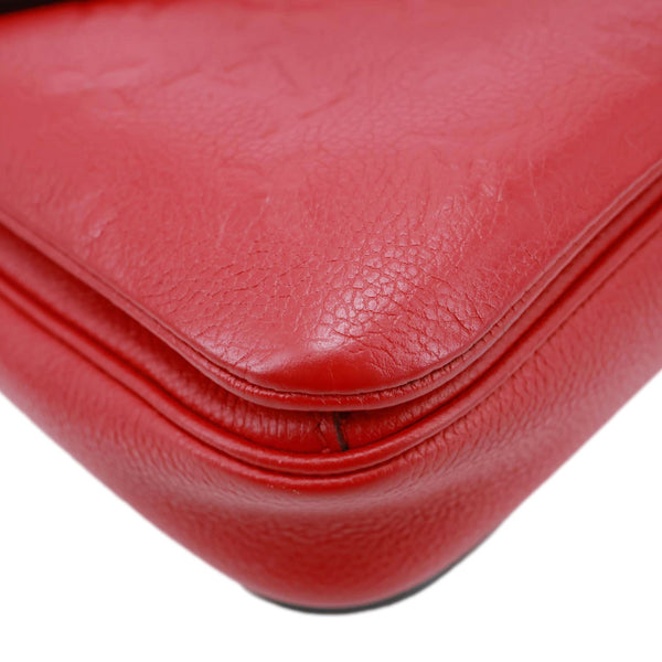 LOUIS VUITTON Metis Pochette Empreinte Leather Crossbody Bag Red