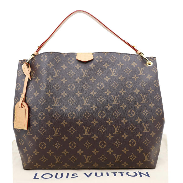 LOUIS VUITTON Graceful MM  Brown Monogram Canvas Shoulder Bag - Front