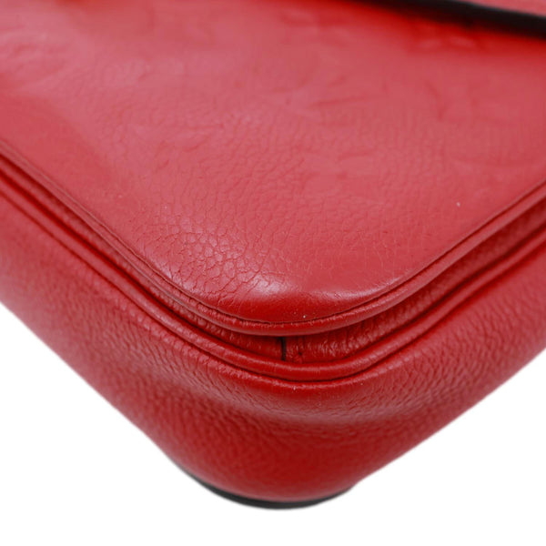 LOUIS VUITTON Metis Pochette Empreinte Leather Crossbody Bag Red