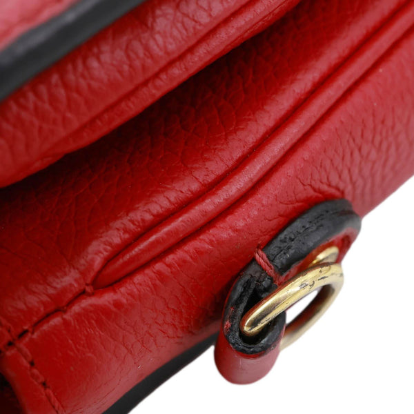 LOUIS VUITTON Metis Pochette Empreinte Leather Crossbody Bag Red