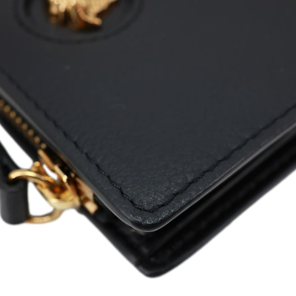VERSACE La Medusa Small Leather Wallet Black