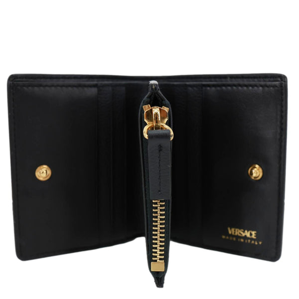 VERSACE La Medusa Small Leather Wallet Black