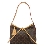LOUIS VUITTON Carryall PM Monogram Canvas Shoulder Bag Brown