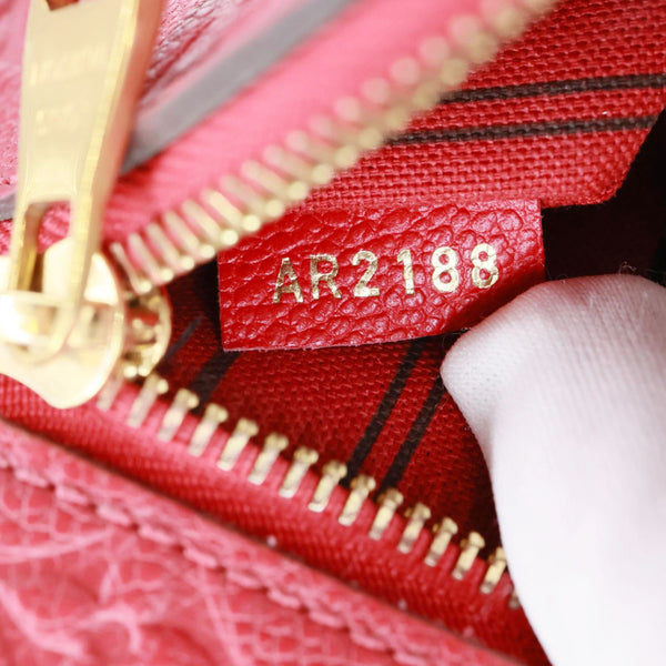 LOUIS VUITTON Metis Pochette Empreinte Leather Crossbody Bag Red