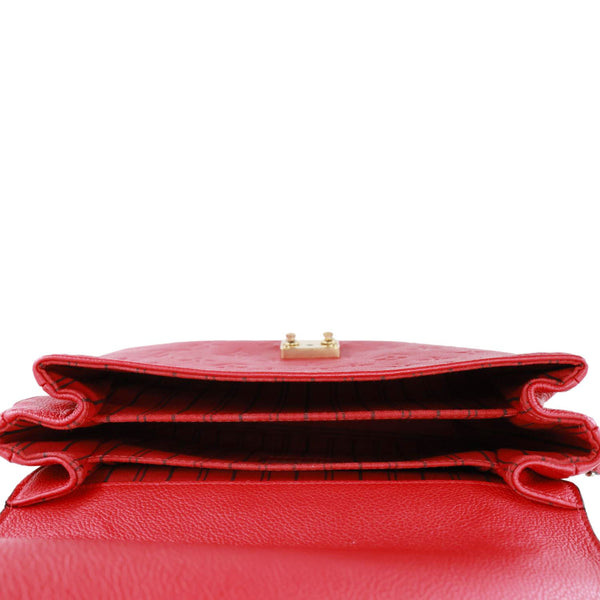 LOUIS VUITTON Metis Pochette Empreinte Leather Crossbody Bag Red