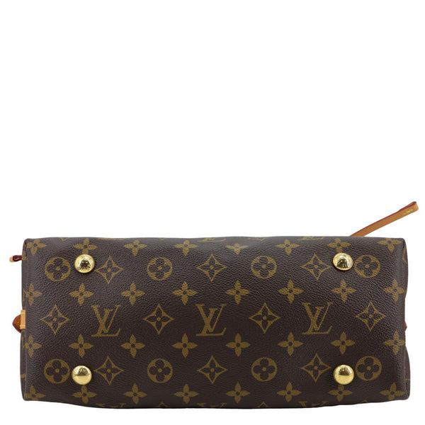 LOUIS VUITTON Carryall PM Monogram Canvas Shoulder Bag Brown