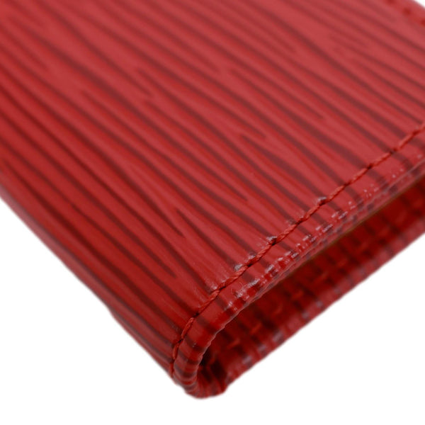 LOUIS VUITTON Epi Leather 4 Key Holder Red