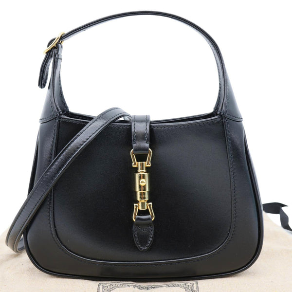 GUCCI Jackie Mini 1961 Leather Shoulder Bag Black 637091