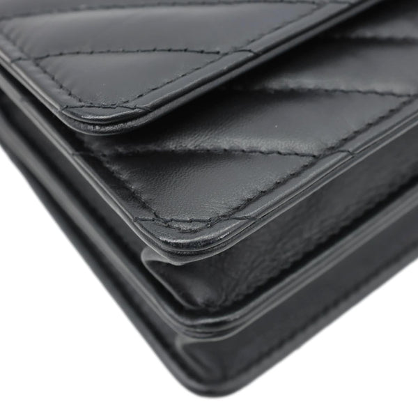 CHANEL Reissue Chevron Leather Wallet On Chain Black