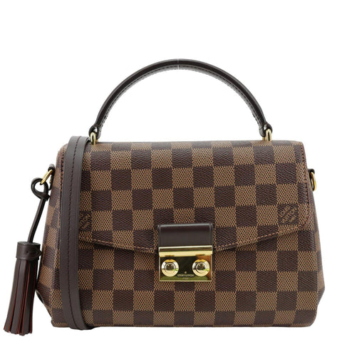 LOUIS VUITTON Croisette Damier Ebene Crossbody Bag Brown