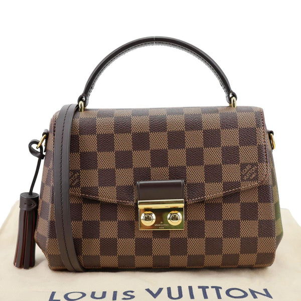 LOUIS VUITTON Croisette Damier Ebene Crossbody Bag Brown
