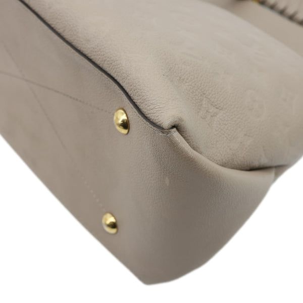 LOUIS VUITTON Maida Monogram Empreinte Leather Hobo Shoulder Bag Beige
