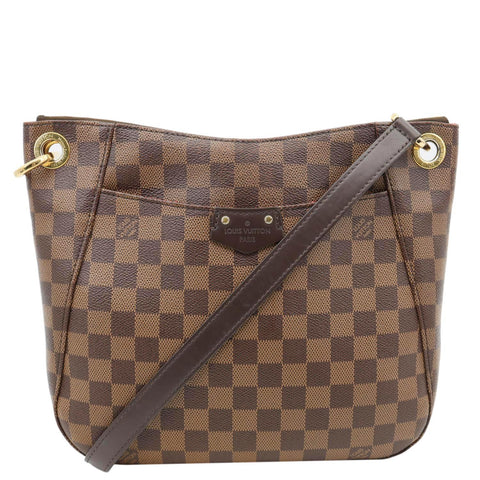 LOUIS VUITTON South Bank Besace Damier Ebene Crossbody Bag Brown