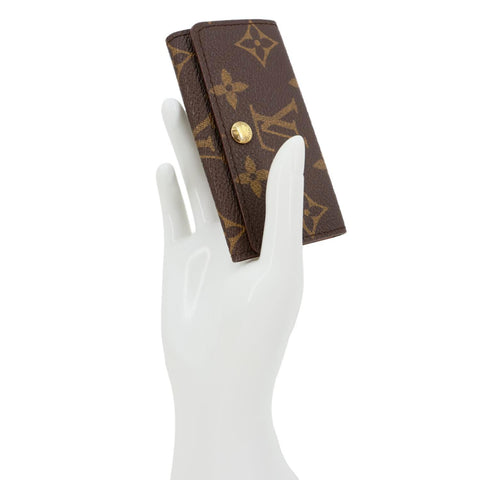 LOUIS VUITTON Multicles Monogram Canvas 4 Key Holder Brown