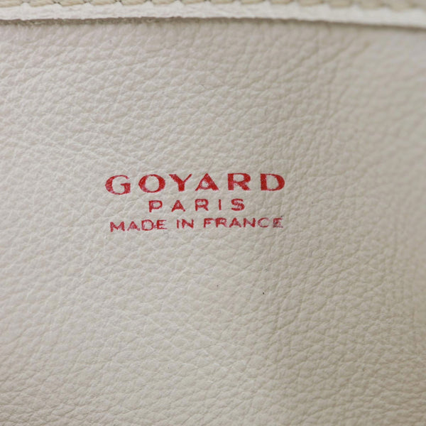 GOYARD Anjou Mini Canvas Tote Shoulder Bag White
