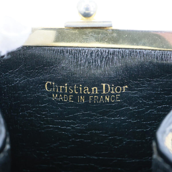 CHRISTIAN DIOR Vintage Trotter Monogram jacquard Canvas Coin Purse Beige