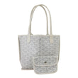 GOYARD Anjou Mini Canvas Tote Shoulder Bag White