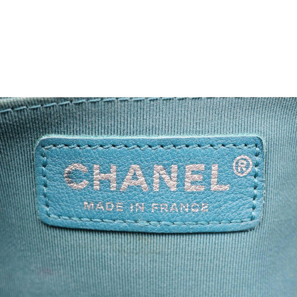 CHANEL Boy Flap Medium Quilted Leather Crossbody Bag Teal