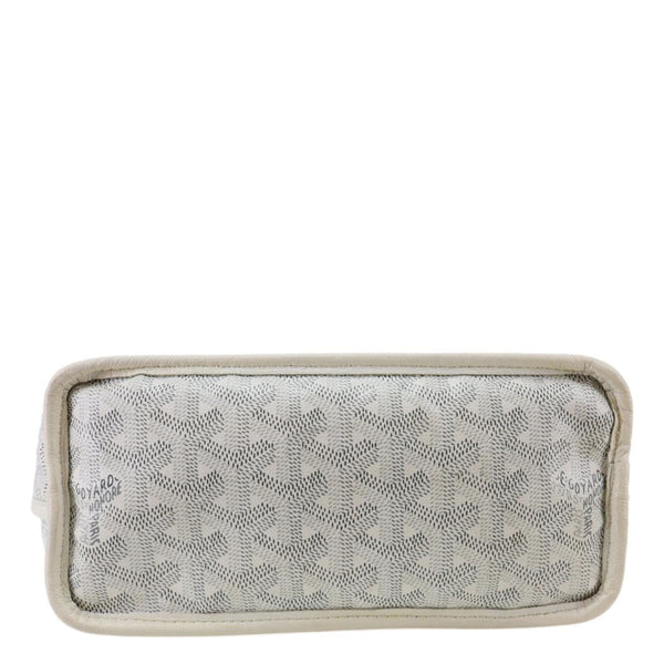 GOYARD Anjou Mini Canvas Tote Shoulder Bag White