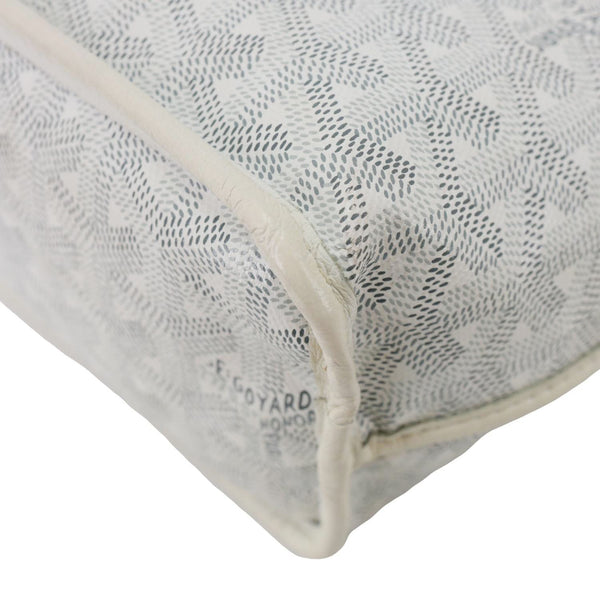 GOYARD Anjou Mini Canvas Tote Shoulder Bag White