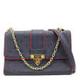LOUIS VUITTON Saint Sulpice PM Empreinte Leather Crossbody Bag Navy Blue