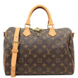 LOUIS VUITTON Speedy 30 Monogram Canvas Shoulder Bag Brown