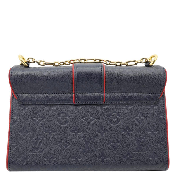 LOUIS VUITTON Saint Sulpice PM Empreinte Leather Crossbody Bag Navy Blue