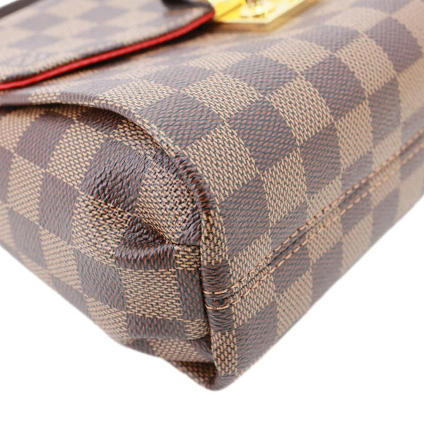 LOUIS VUITTON Croisette Damier Ebene Crossbody Bag Brown