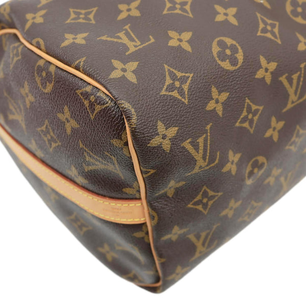 LOUIS VUITTON Speedy 30 Monogram Canvas Shoulder Bag Brown