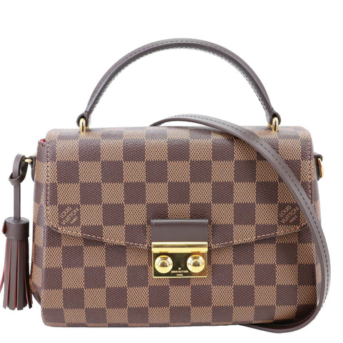 LOUIS VUITTON Croisette Damier Ebene Crossbody Bag Brown