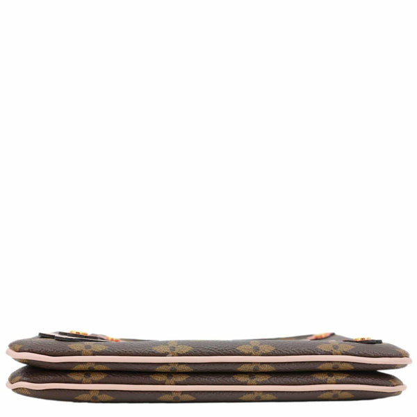 LOUIS VUITTON Blooming Flowers Pochette Monogram Canvas Chain Crossbody Bag Brown