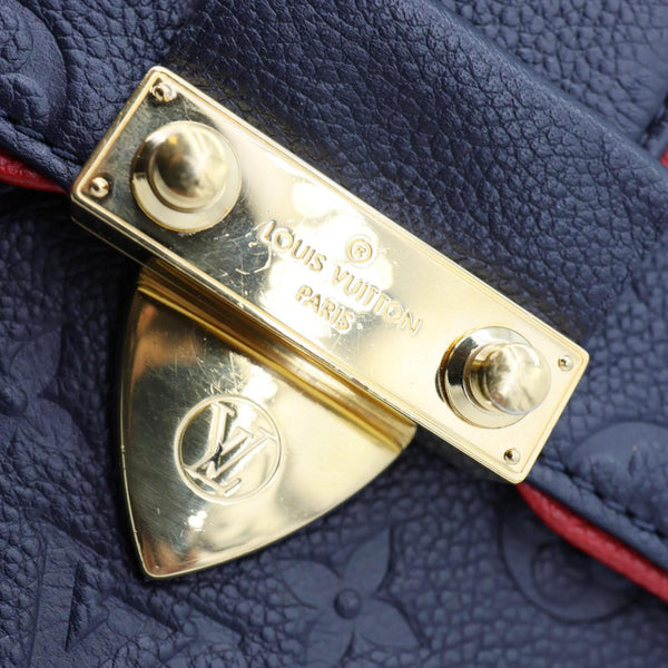 LOUIS VUITTON Saint Sulpice PM Empreinte Leather Crossbody Bag Navy Blue