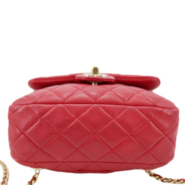 CHANEL In Seoul Small Quilted Lambskin Backpack Bag Red
