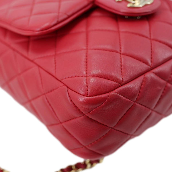 CHANEL In Seoul Small Quilted Lambskin Backpack Bag Red