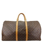 LOUIS VUITTON Keepall 55  Monogram Canvas Travel Bag Brown