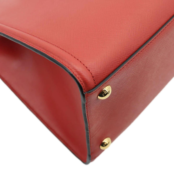 PRADA Saffiano Leather Tote Bag Red