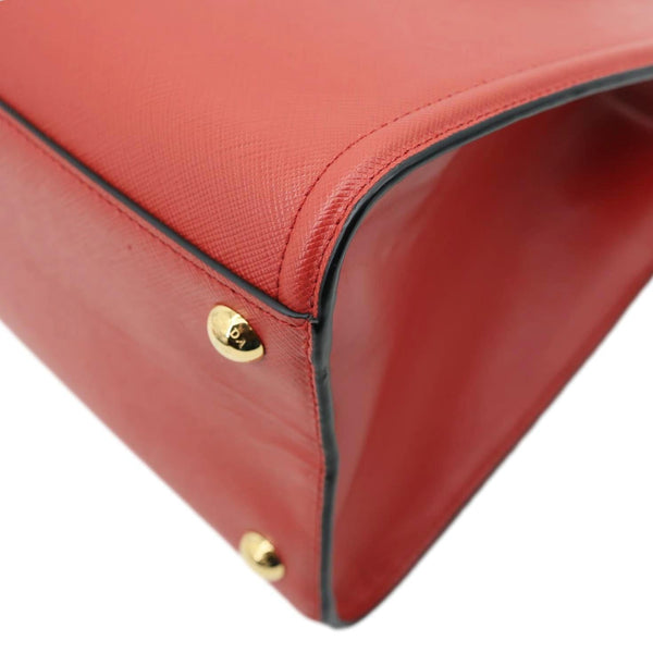 PRADA Saffiano Leather Tote Bag Red