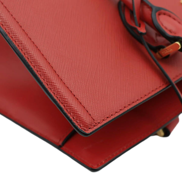 PRADA Saffiano Leather Tote Bag Red