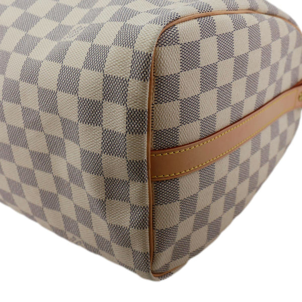LOUIS VUITTON Speedy 30 Bandouliere Monogram Empreinte Leather Shoulder Bag White