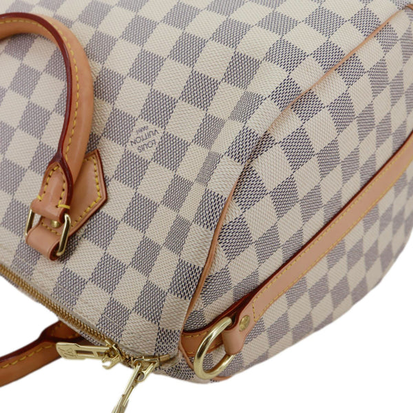 LOUIS VUITTON Speedy 30 Bandouliere Monogram Empreinte Leather Shoulder Bag White