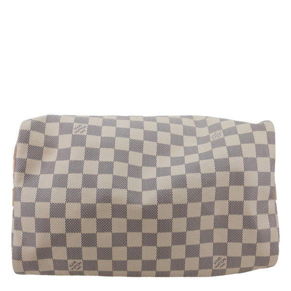 LOUIS VUITTON Speedy 30 Bandouliere Monogram Empreinte Leather Shoulder Bag White