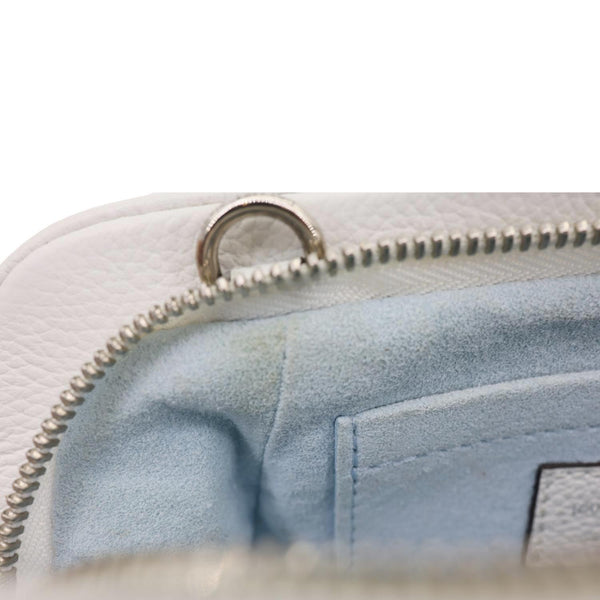 LOUIS VUITTON Scala Mini Monogram Mahina Perforated Leather Pouch Light Blue