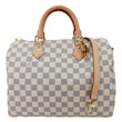 LOUIS VUITTON Speedy 30 Bandouliere Monogram Empreinte Leather Shoulder Bag White