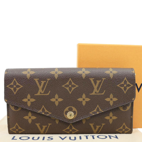 LOUIS VUITTON Sarah Monogram Canvas Wallet Red