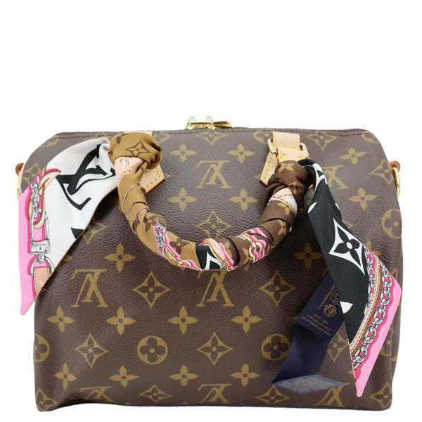 LOUIS VUITTON Speedy 25 Bandouliere Monogram Canvas Shoulder Bag Brown