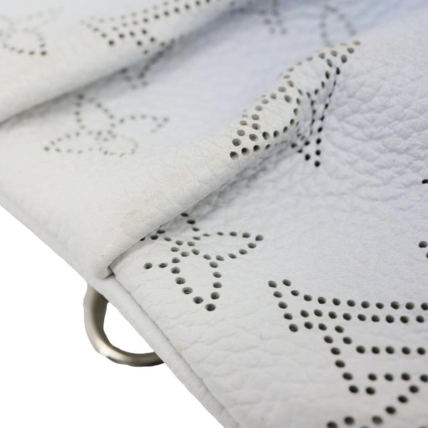 LOUIS VUITTON Scala Mini Monogram Mahina Perforated Leather Pouch Light Blue