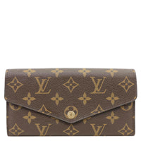 LOUIS VUITTON Sarah Monogram Canvas Wallet Red